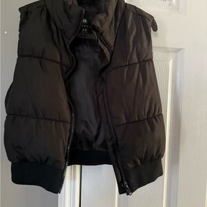 Aeropostale Black Recycled Fill Vest